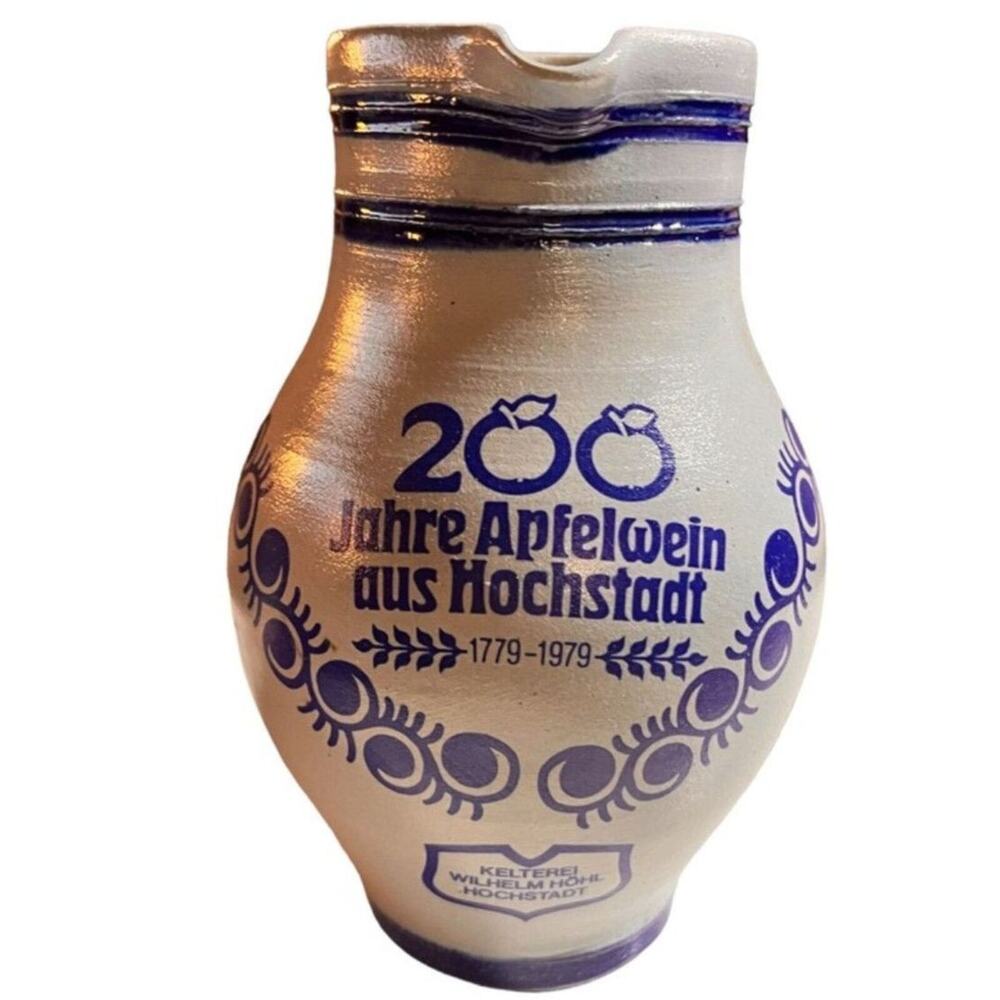 VTG Rastal Hohr Grenzhausen German Stoneware Pitcher Jug Jahre Apfelwein Vase